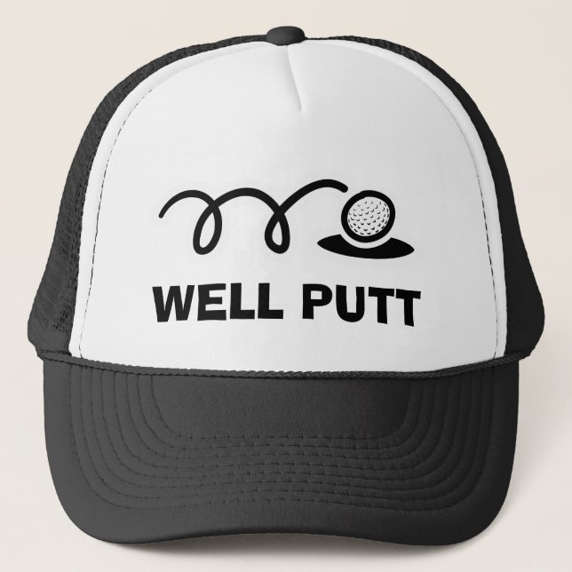 Rolig golfhatt | bra putt truckerkeps (Framsida)