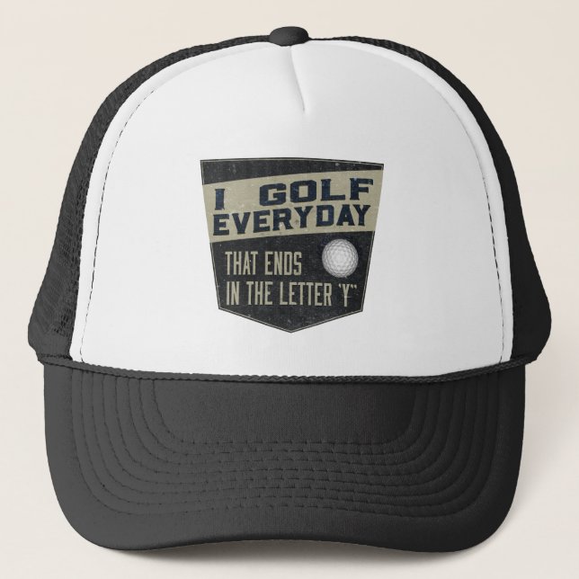 Rolig golfhatt - Jag golfar varje dag Keps (Framsida)