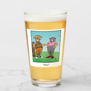 Rolig golfhumor ölglas glaskopp