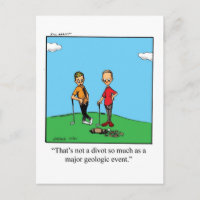 Rolig golfhumor postkort