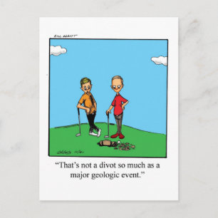 Rolig golfhumor postkort vykort
