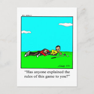 Rolig golfhumor postkort vykort