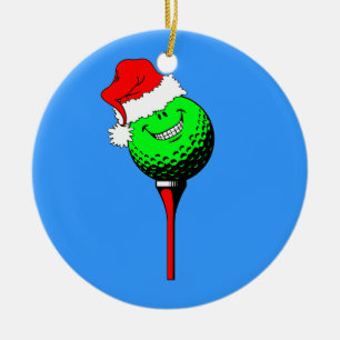 rolig golfjul julgransprydnad keramik