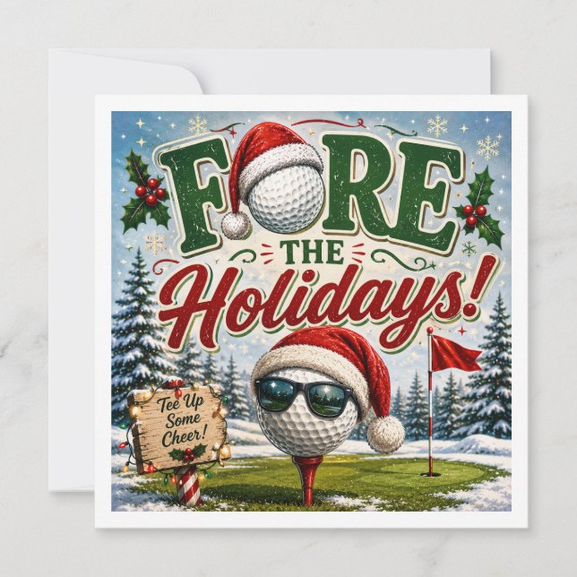 Rolig golfjulskämt för golfare (Framsida)