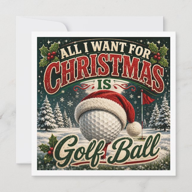 Rolig golfjulskämt för golfare (Framsida)