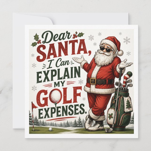 Rolig golfjulskämt för golfare (Framsida)