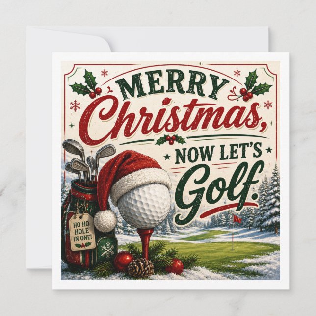 Rolig golfjulskämt för golfare (Framsida)