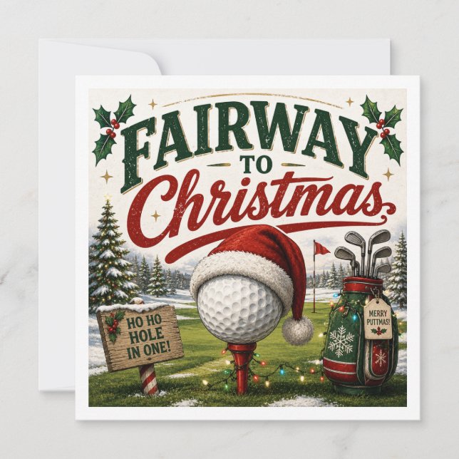 Rolig golfjulskämt för golfare (Framsida)