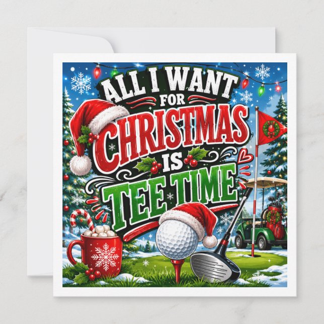 Rolig golfjulskämt för golfare (Framsida)
