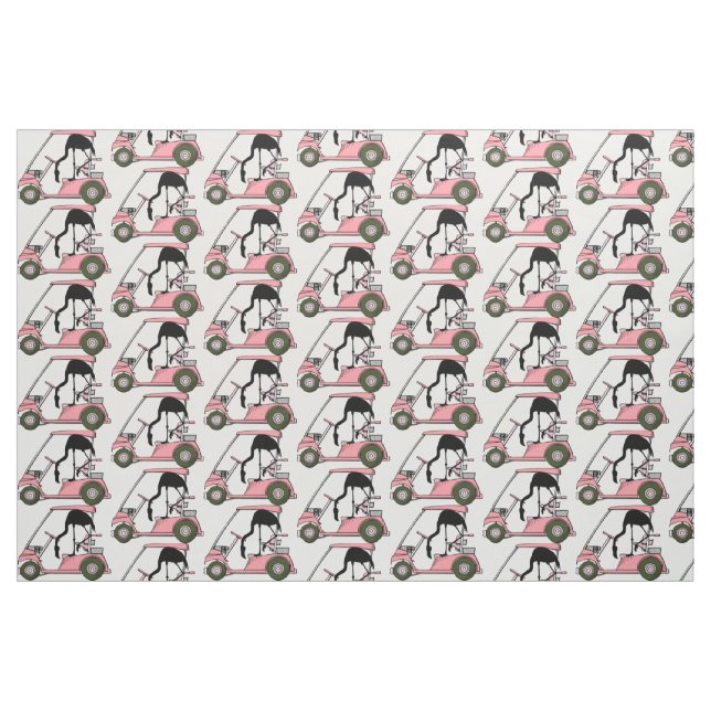 Rolig golfkärra mönster Flamingo golf caddy Tyg (Fat Quarter)