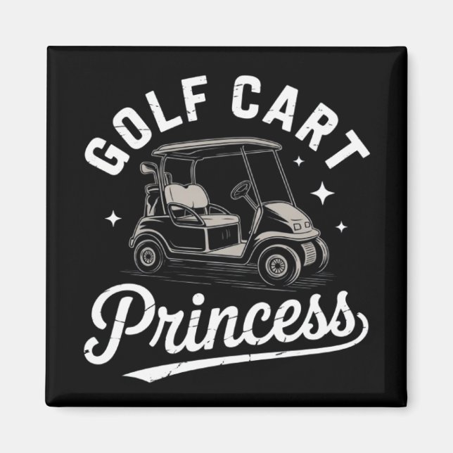 Rolig golfkärra prinsessa sarkastiska golfdamer magnet (Framsidan)