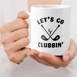Rolig golfklubba humor modern golf sport svart jumbo mugg