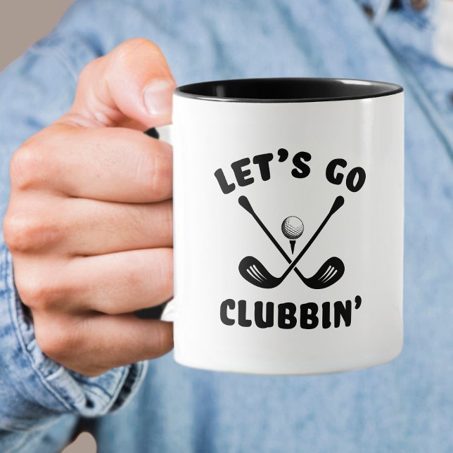 Rolig golfklubbhumor Modern golfare Sport Svart Mugg (Funny Golf Club Humor Modern Golfer Sports Black Mug)