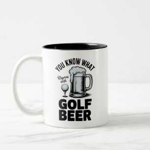 Rolig golföl golfträningspresent ölhumor golf Två-Tonad mugg