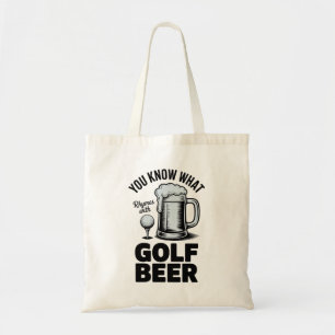 Rolig golföl golfträningspresent ölhumor golf tygkasse