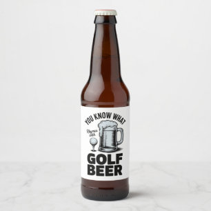 Rolig golföl golftröja ölhumor golf ölflaska etikett