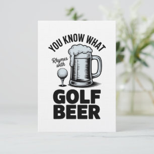 Rolig golföl golftröja present öl humor golf inbjudningar