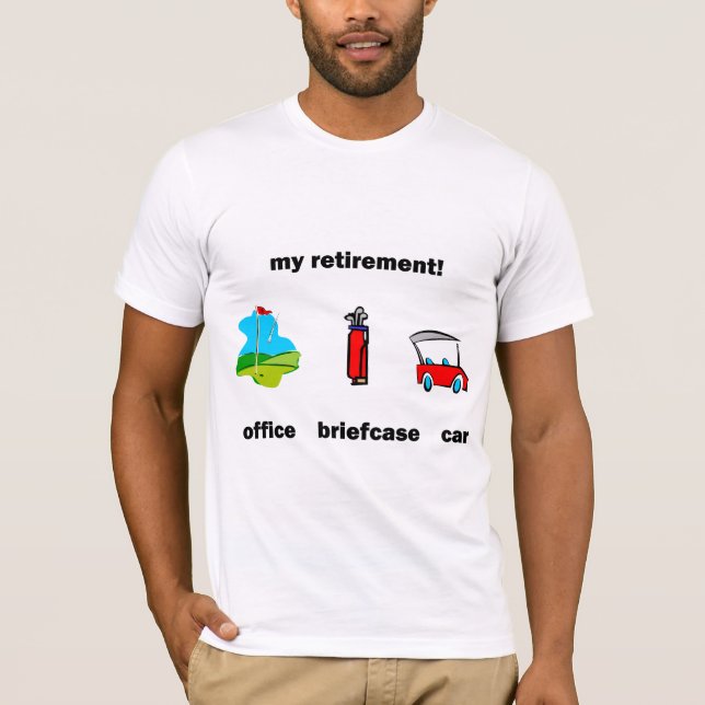 Rolig golfpension tee shirt (Framsida)