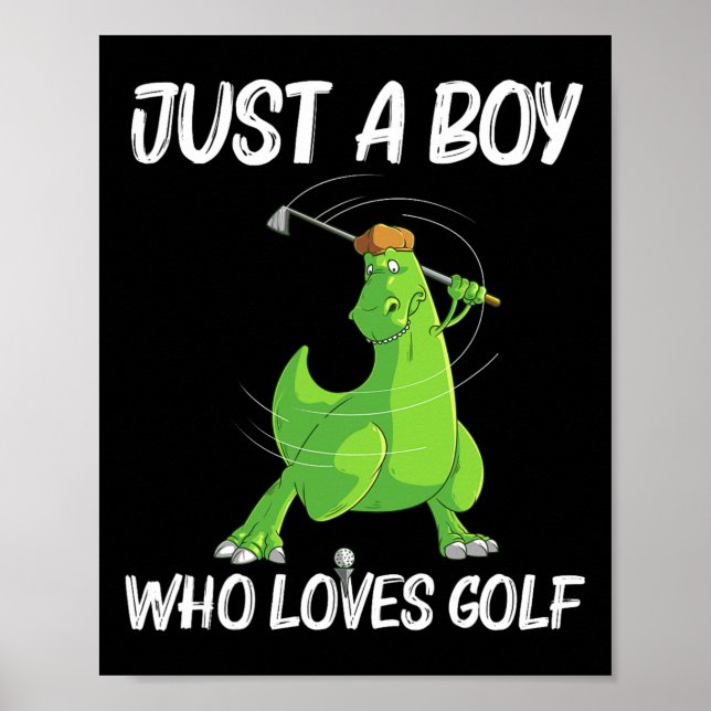 Rolig golfpresent För Pojkar Barn Golf Fält Game G Poster (Framsidan)