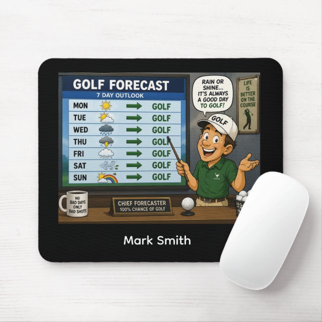 Rolig golfprognos golfcitat mushäll  musmatta (Med mus)