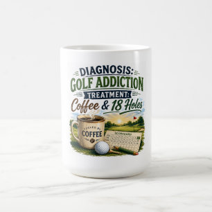 Rolig golfsats för golfare  kaffemugg