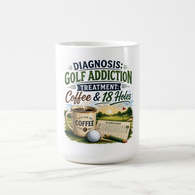 Rolig golfsats för golfare  kaffemugg (Center)