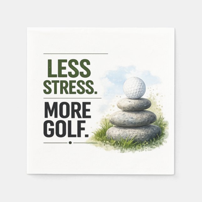 Rolig golfsats för golfare pappersservett (Framsidan)