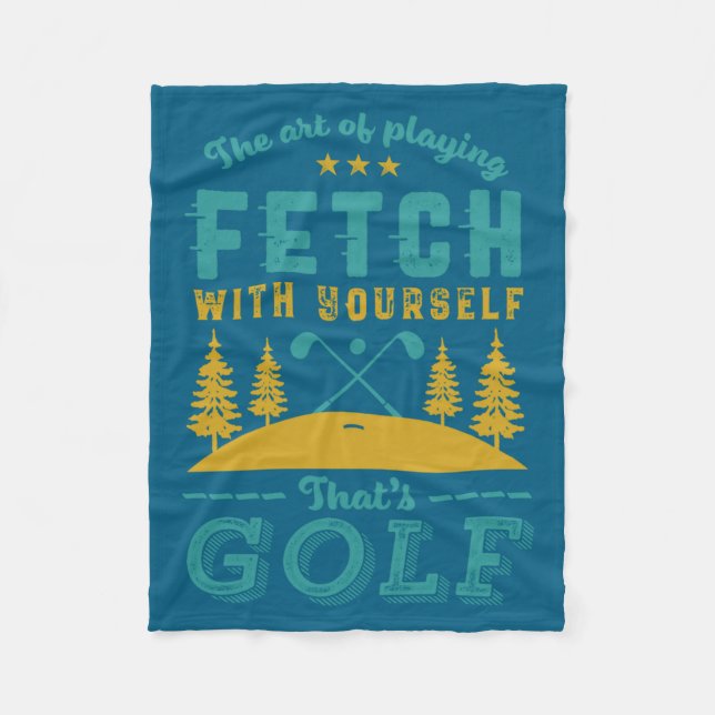 Rolig golfspelare Citat Golfare Älskar Golf Srt  Fleecefilt (Framsidan)