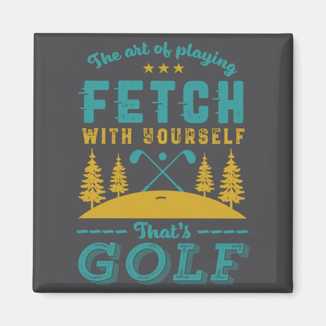 Rolig golfspelare Citat Golfare Älskar Golf Srt  Magnet (Framsidan)