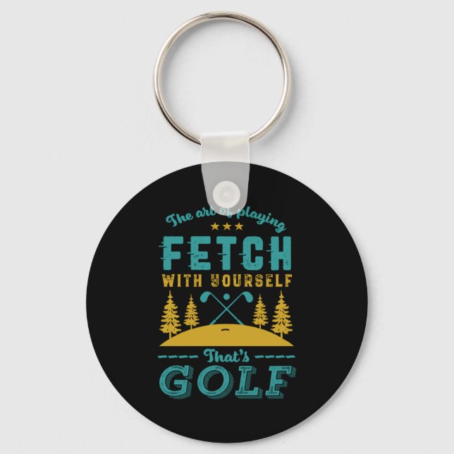 Rolig golfspelare Citat Golfare Älskar Golf Srt  Nyckelring (Framsida)
