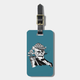 rolig golfspelkatt bagagebricka