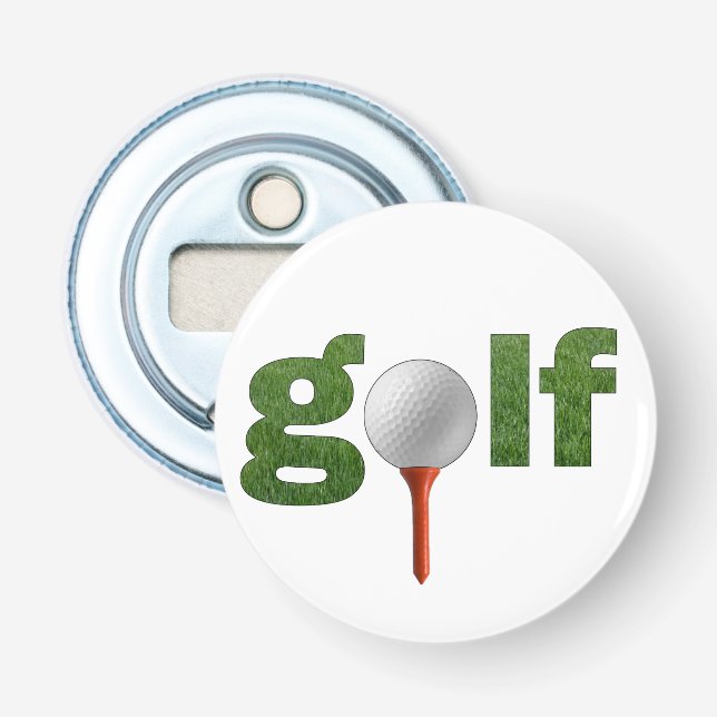 Rolig Golfsportdesign Flasköppnare (Framsidan)