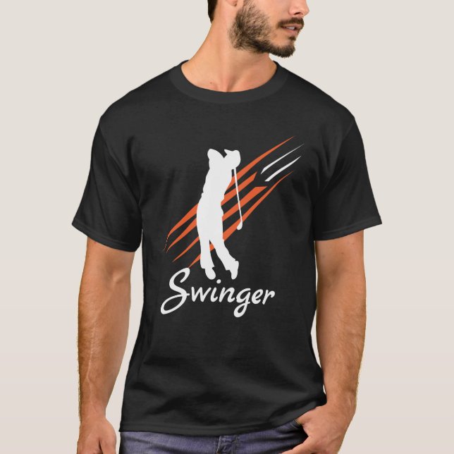 Rolig GolfSwingerT-tröja Tröja (Framsida)