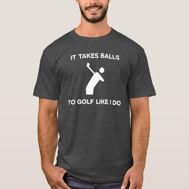 Rolig golft-skjorta tee shirt (Framsida)