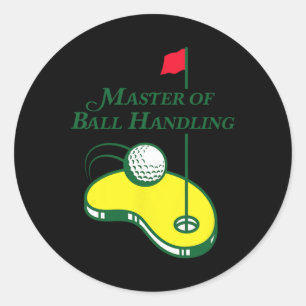 Rolig golftröja - Mästare på bollhantering för män Runt Klistermärke