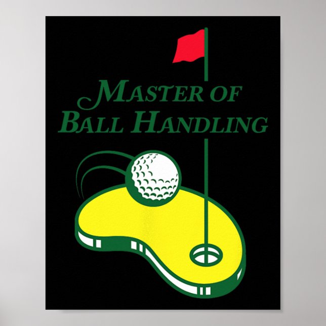 Rolig golftröja - Master Of Bollhantering För Män Poster (Framsidan)