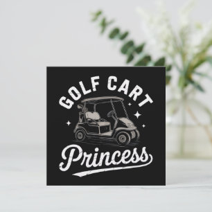 Rolig golfvagnsprinsessa sarkastiska golfdamer inbjudningar