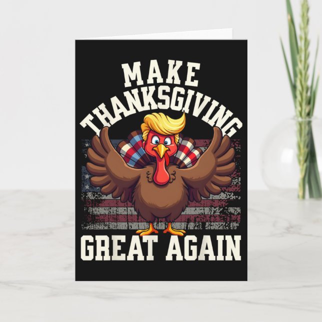 Rolig Gör Thanksgiving Stort Igen Turkiet  Kort (Framsida)