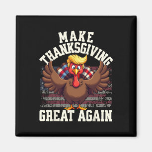 Rolig Gör Thanksgiving Stort Igen Turkiet Magnet