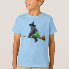 Rolig Gorilla Häxa Barn- T Shirt