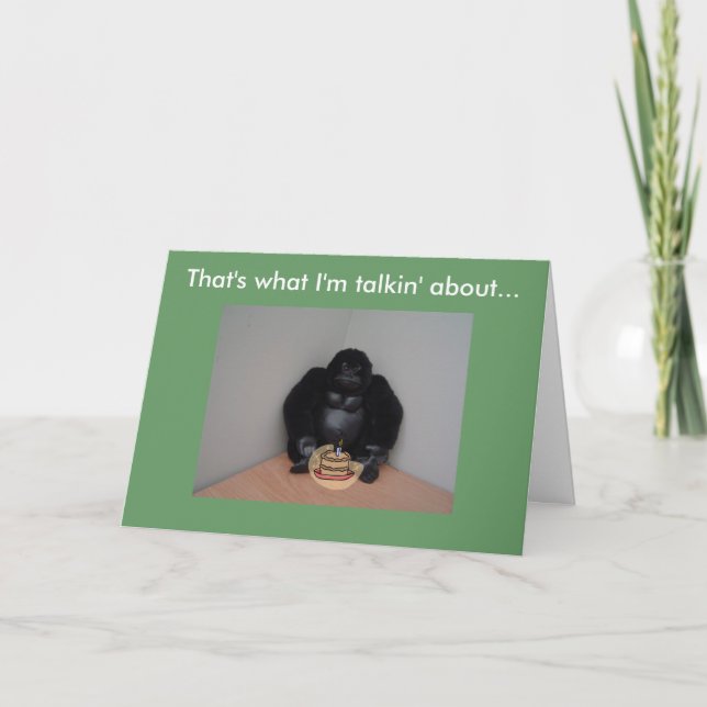 Rolig gorilla kort (Framsida)