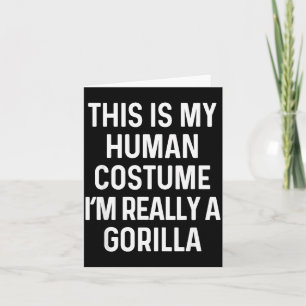 Rolig gorilla kostym skjorta Halloween vuxna barn Kort
