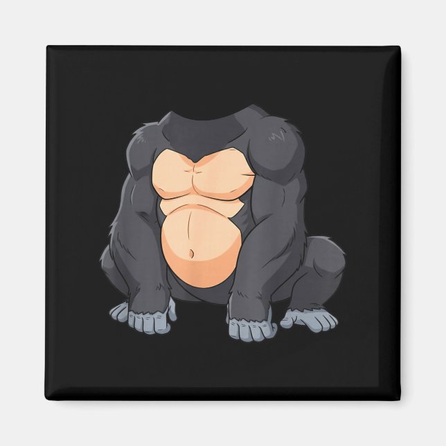 Rolig gorillakostym för män och kvinnor  magnet (Framsidan)