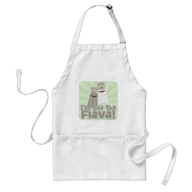 Rolig Got Flava Säger Salt och Peppar Tecknad Förkläde (Framsidan)