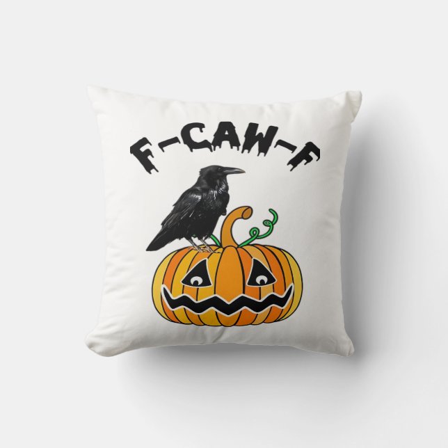 Rolig gotisk kråhumor F-Caw-F Essential Kudde (Framsida)