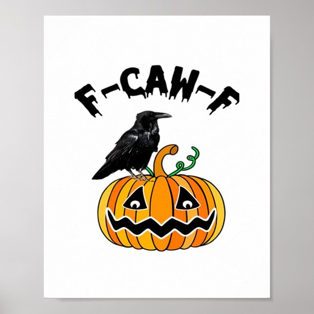 Rolig gotisk kråkhumor F-Caw-F Essential Poster (Framsidan)