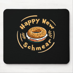 Rolig Gott Nytt År Bagel & Schmear Judisk Frukost Musmatta