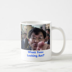 Rolig grabb kaffemugg