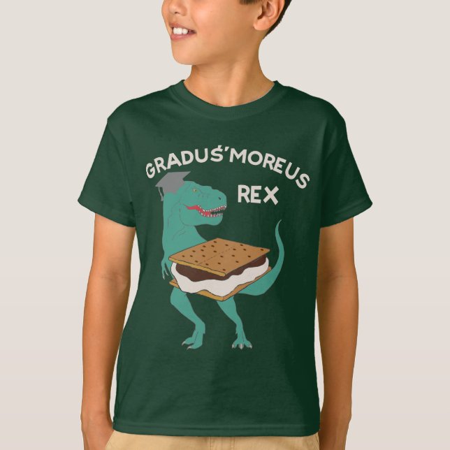 Rolig GraduSmoreus studentenDinosaur Smores T Shirt (Framsida)