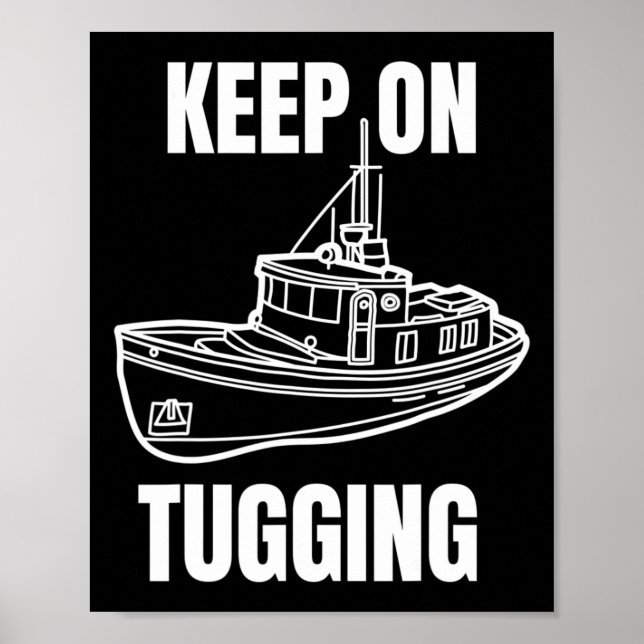 Rolig grafik för bogserbåtskapten poster (Framsidan)